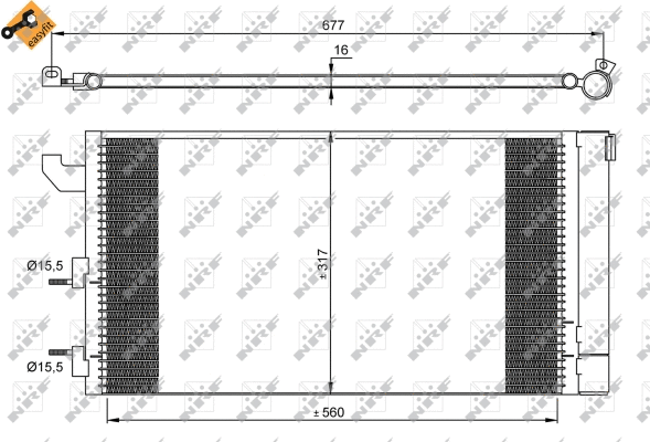Condenseur, climatisation NRF 35883