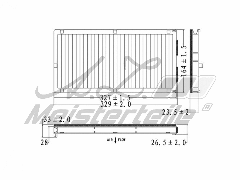 Filtre, air de l'habitacle A.Z. Meisterteile AZMT-41-010-1585