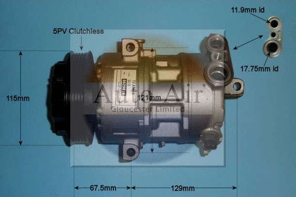 Compresseur, climatisation AUTO AIR GLOUCESTER 14-1449R