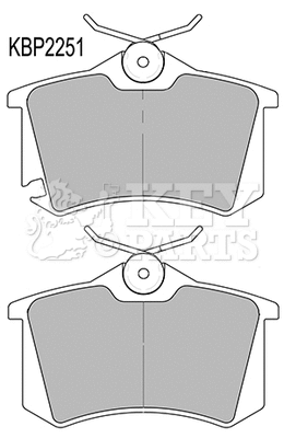 Kit de plaquettes de frein, frein à disque KEY PARTS KBP2251