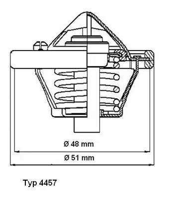 Thermostat, liquide de refroidissement BorgWarner (Wahler) 4457.82D