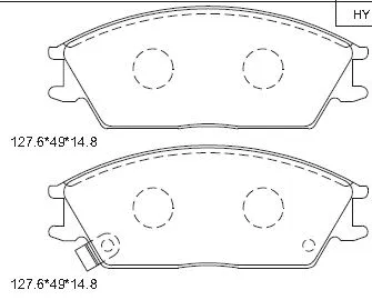 Kit de plaquettes de frein, frein à disque ASIMCO KD9702