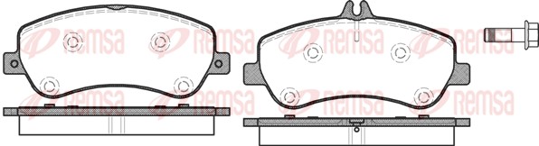Kit de plaquettes de frein, frein à disque REMSA 1377.00