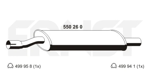 Silencieux central ERNST 550260