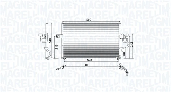 Condenseur, climatisation MAGNETI MARELLI 350203956000
