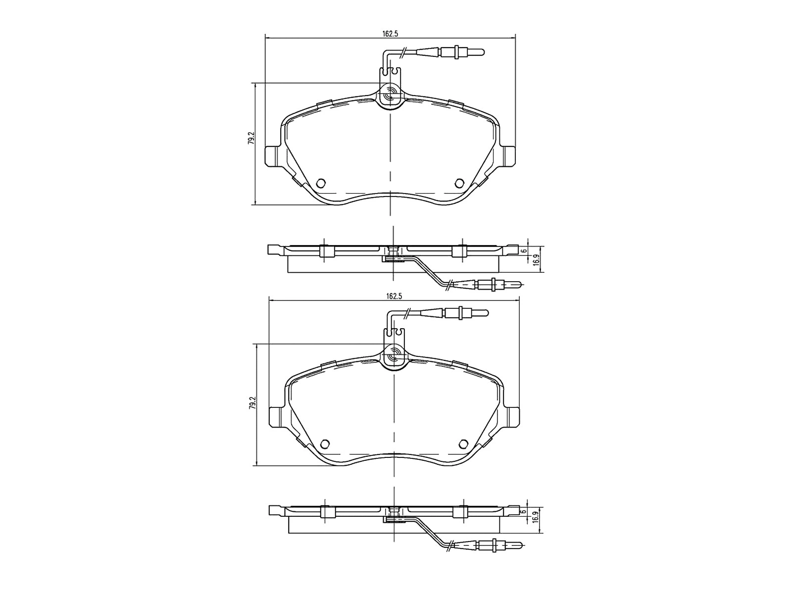 Kit de plaquettes de frein, frein à disque A.Z. Meisterteile AZMT-44-022-1200