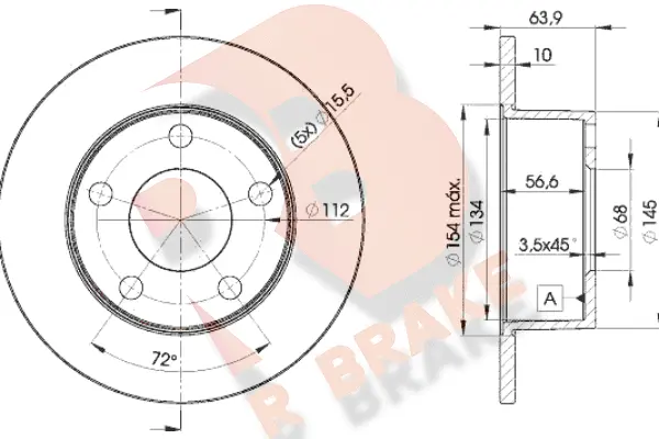 Disque de frein R BRAKE 78RBD24060