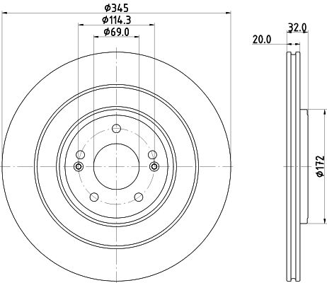 Disque de frein MINTEX MDC3206C