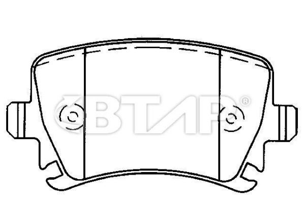 Kit de plaquettes de frein, frein à disque BTAP BVC206-017