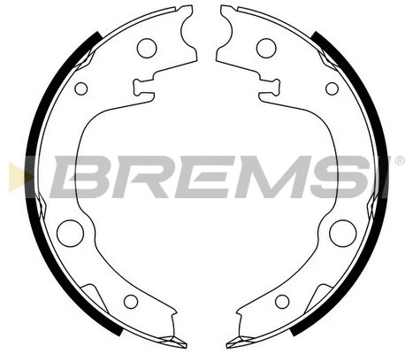 Jeu de mâchoires de frein, frein de stationnement BREMSI GF0966