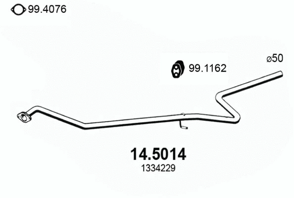 Tuyau d'échappement ASSO 14.5014
