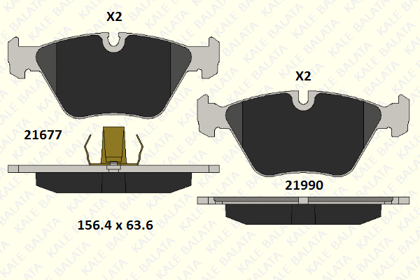 Kit de plaquettes de frein, frein à disque KALE 21990 203 05