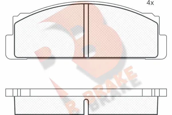 Kit de plaquettes de frein, frein à disque R BRAKE RB0068