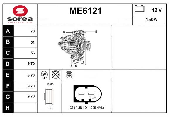 Alternateur SERA ME6121