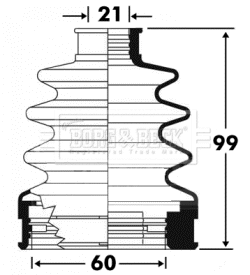 Jeu de joints-soufflets, arbre de commande BORG & BECK BCB2896