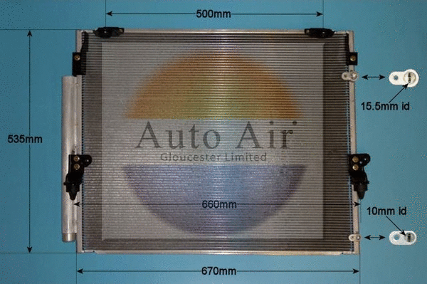 Condenseur, climatisation AUTO AIR GLOUCESTER 16-9959