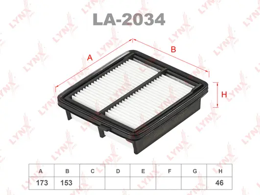 Filtre à air LYNXAUTO LA-2034