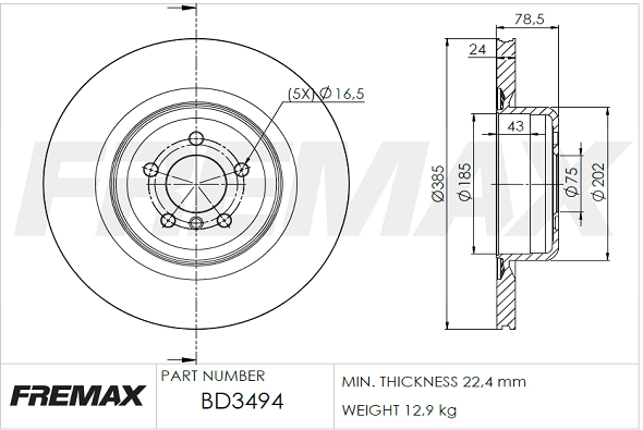 Disque de frein FREMAX BD-3494