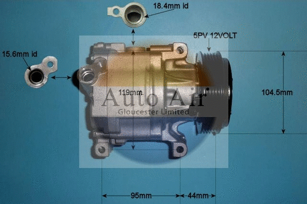 Compresseur, climatisation AUTO AIR GLOUCESTER 14-0214