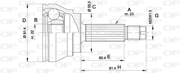 Jeu de joints, arbre de transmission OPEN PARTS CVJ5012.10
