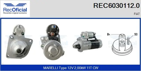 Démarreur RECOFICIAL REC6030112.0