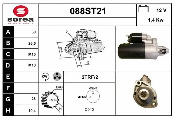 Démarreur STARTCAR 088ST21