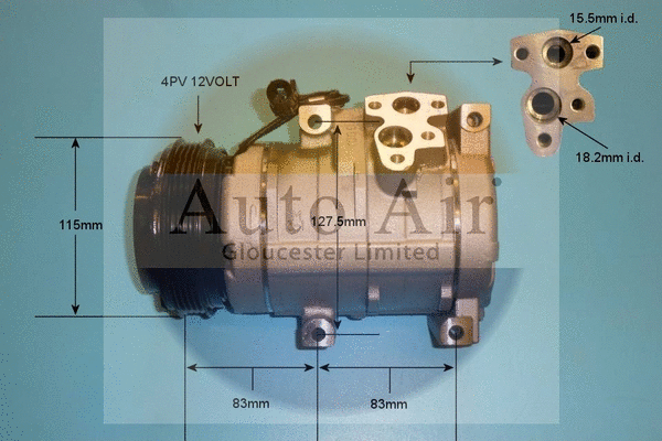 Compresseur, climatisation AUTO AIR GLOUCESTER 14-0127P
