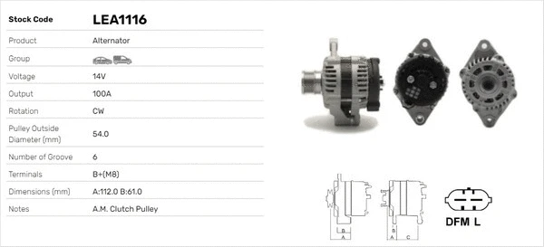 Alternateur LUSA LEA1116