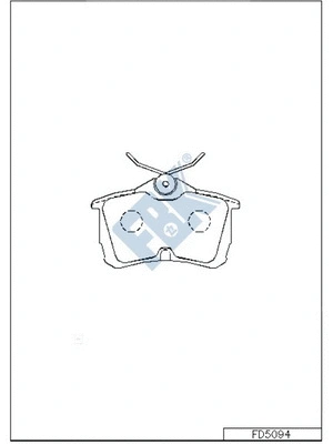 Kit de plaquettes de frein, frein à disque FBK FD5094