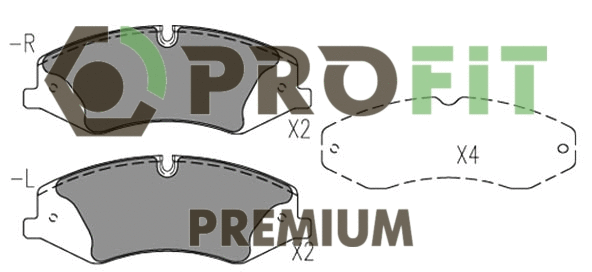 Kit de plaquettes de frein, frein à disque PROFIT 5005-4104