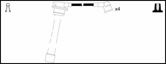 Kit de câbles d'allumage LEMARK HOES554