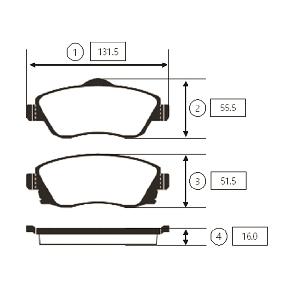 Kit de plaquettes de frein, frein à disque CTR GK0274