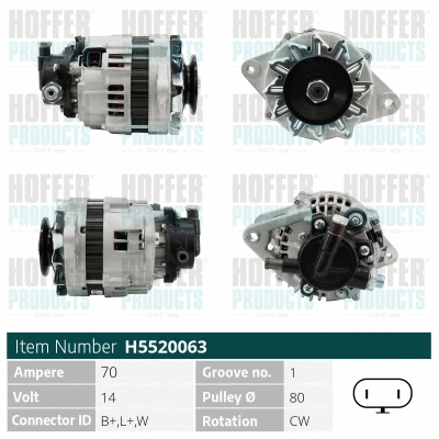 Alternateur HOFFER H5520063