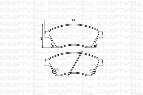 Kit de plaquettes de frein, frein à disque KRAFTVOLL GERMANY 07010055