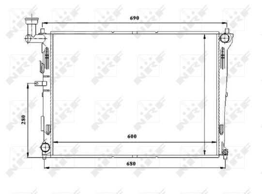 Radiateur, refroidissement du moteur NRF 53845