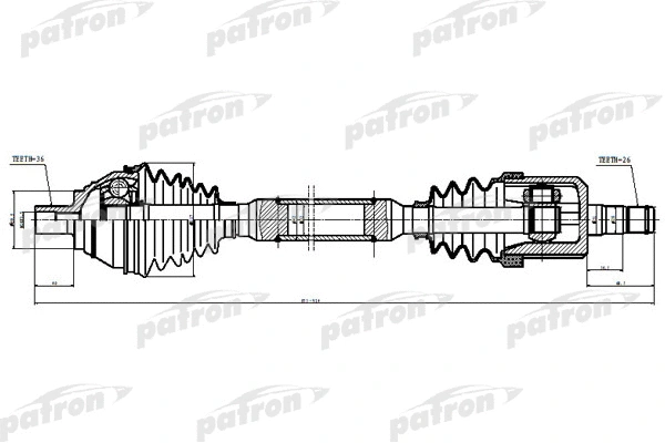 Arbre de transmission PATRON PDS6877