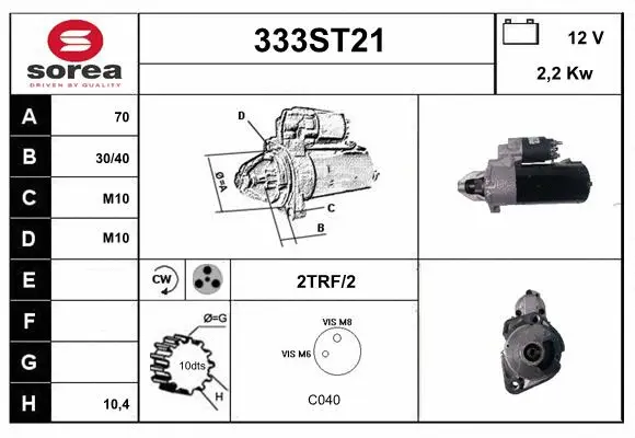 Démarreur STARTCAR 333ST21