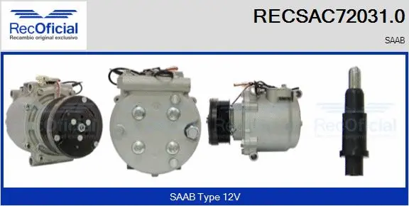 Compresseur, climatisation RECOFICIAL RECSAC72031.0
