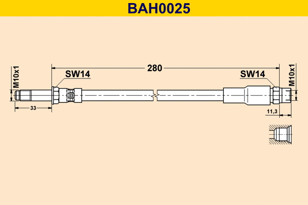 Flexible de frein BARUM BAH0025