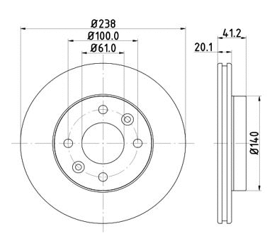 Disque de frein MTR 12108560