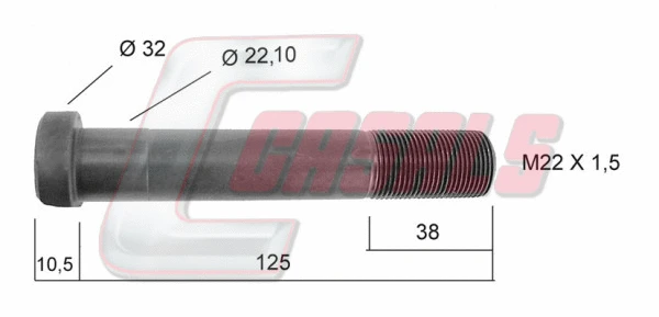 Boulon de roue CASALS 21242