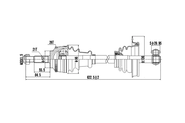 Arbre de transmission DYNAMATRIX DDS250004