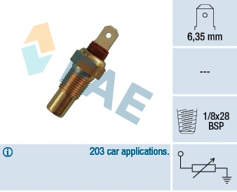 Sonde, température du liquide de refroidissement FAE 31570