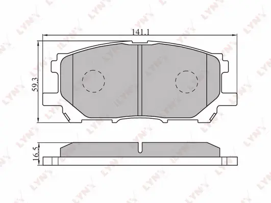 Kit de plaquettes de frein, frein à disque LYNXAUTO BD-7525