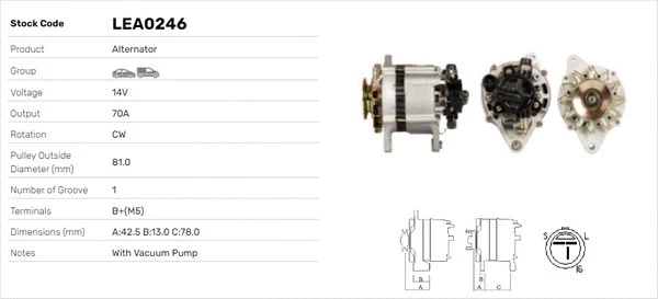 Alternateur LUSA LEA0246