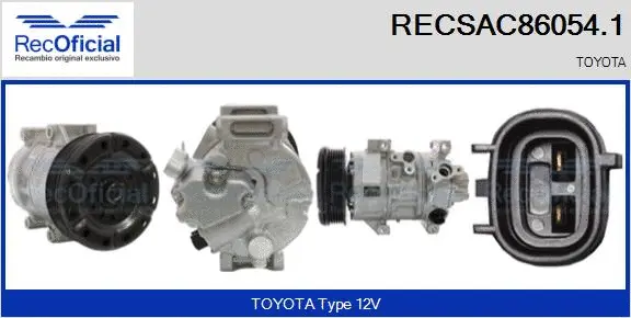 Compresseur, climatisation RECOFICIAL RECSAC86054.1