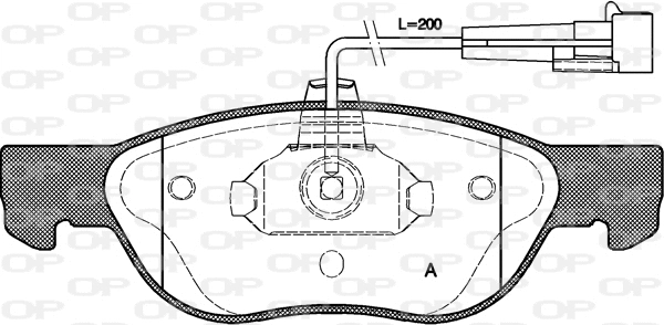 Kit de plaquettes de frein, frein à disque OPEN PARTS BPA0587.12