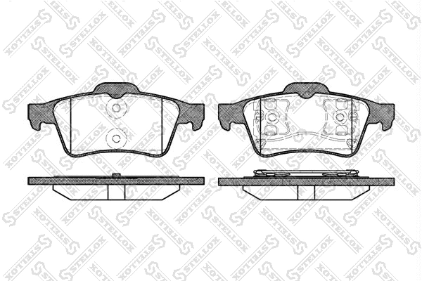 Kit de plaquettes de frein, frein à disque STELLOX 853 000B-SX