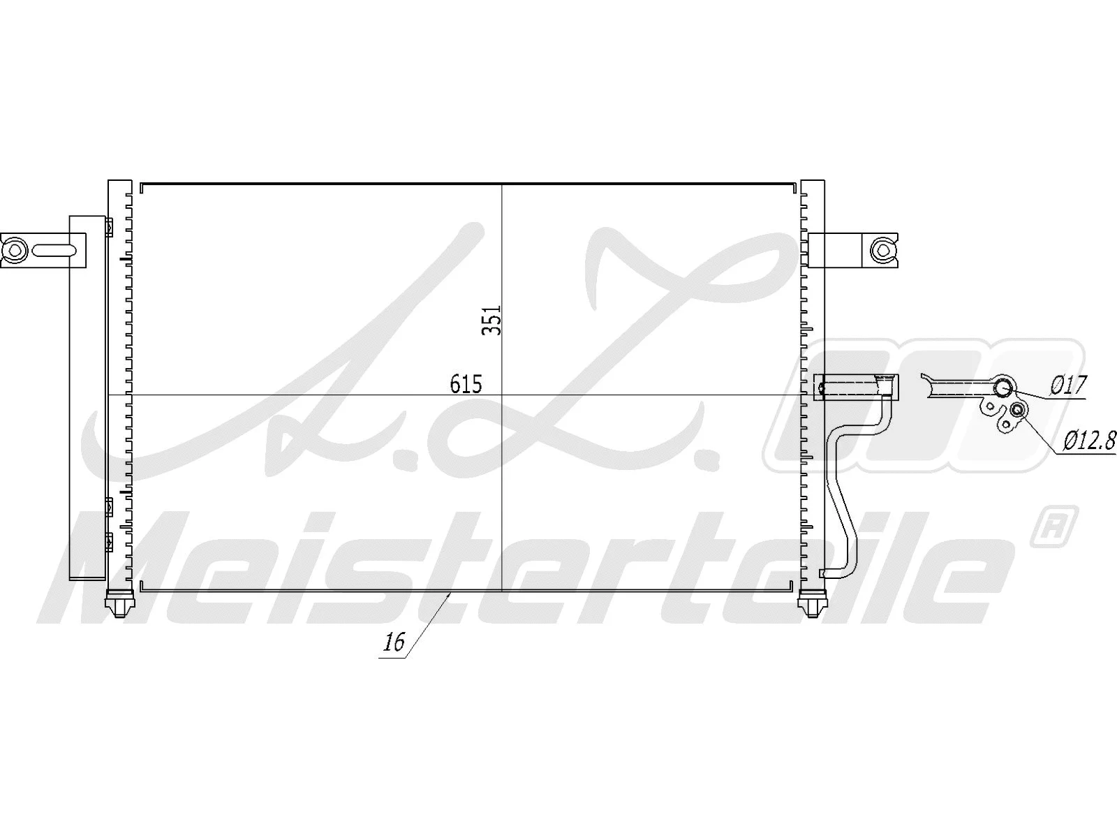 Condenseur, climatisation A.Z. Meisterteile AZMT-45-030-1157