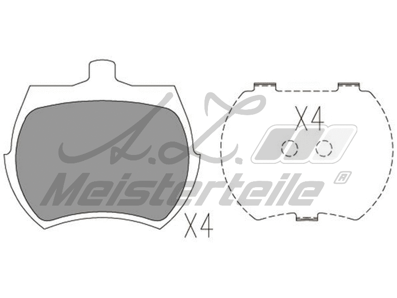 Kit de plaquettes de frein, frein à disque A.Z. Meisterteile AZMT-44-022-1775